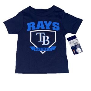 MLB Tampa Bay Rays Toddler's‎ Blue Fan T-Shirt 2t, New With Tags